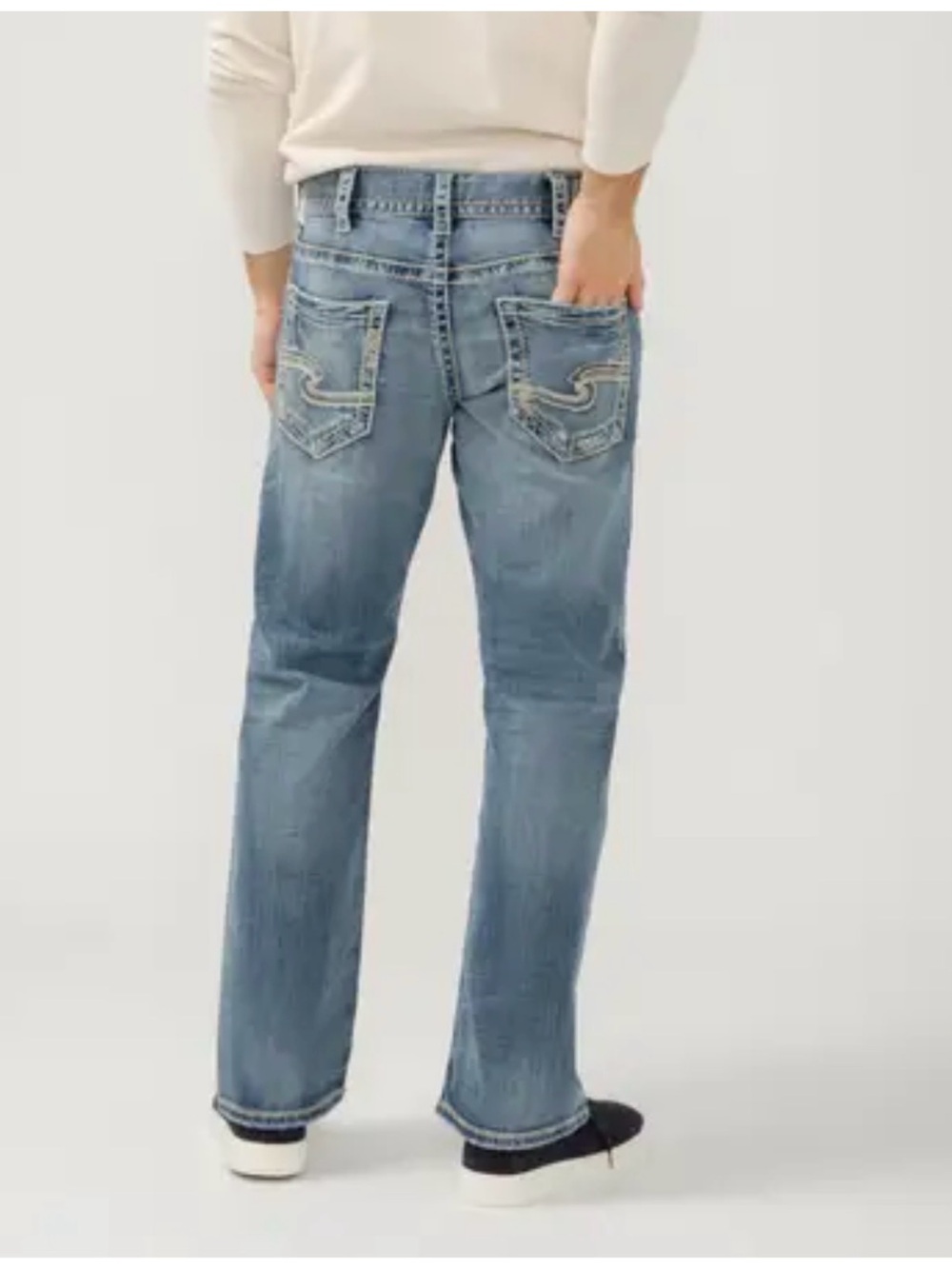 Silver Jean co | Zac relaxes fit straight leg | indigo | light stitched 31x32 - Picture 3 of 3